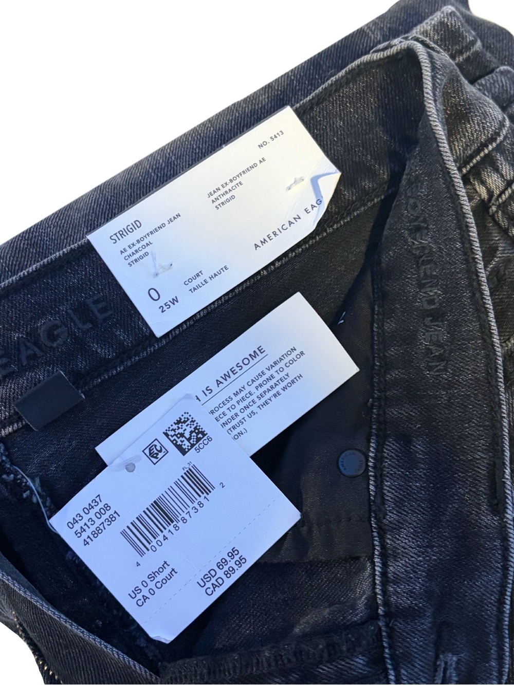 American Eagle Outfitters Strigid Black Relaxed Men's Jeans